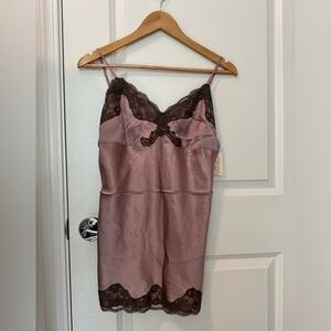 Gold Hawk Floral Lace Silk Cami  Size M